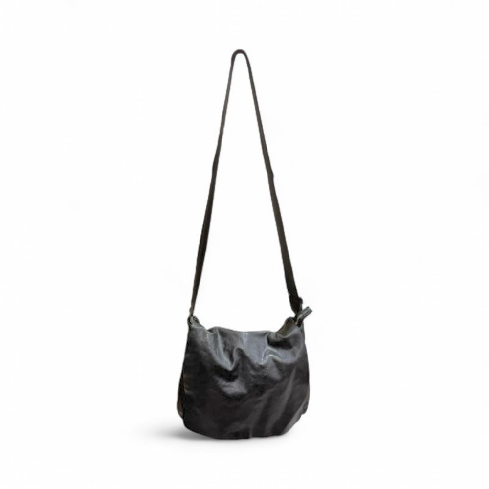RUDSAK Black Leather Crossbody Bag Messenger Bag Unisex